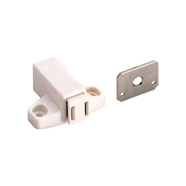 Amerock Amerock 2 in. W X 1-11/16 in. L White Steel Touch Latch 1 pk BP32301W - main